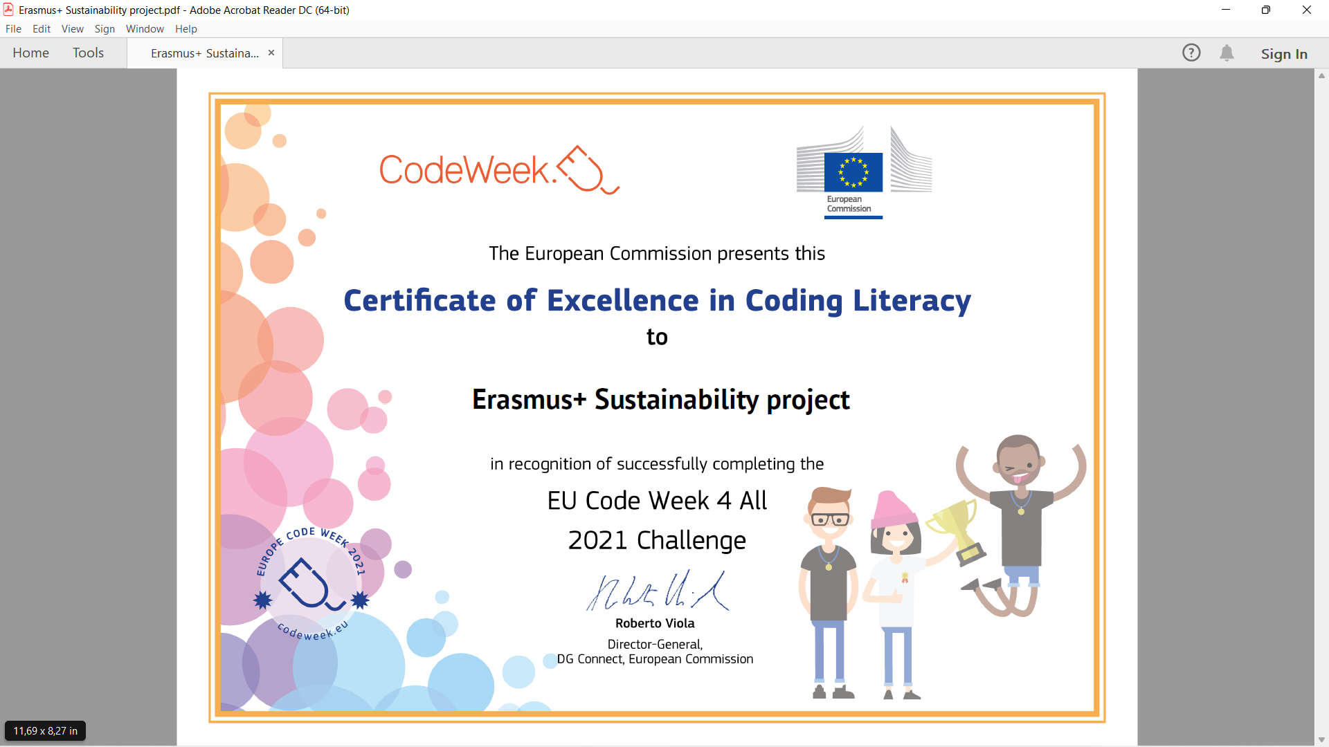 You are currently viewing Codeweek Certificate of Excellence